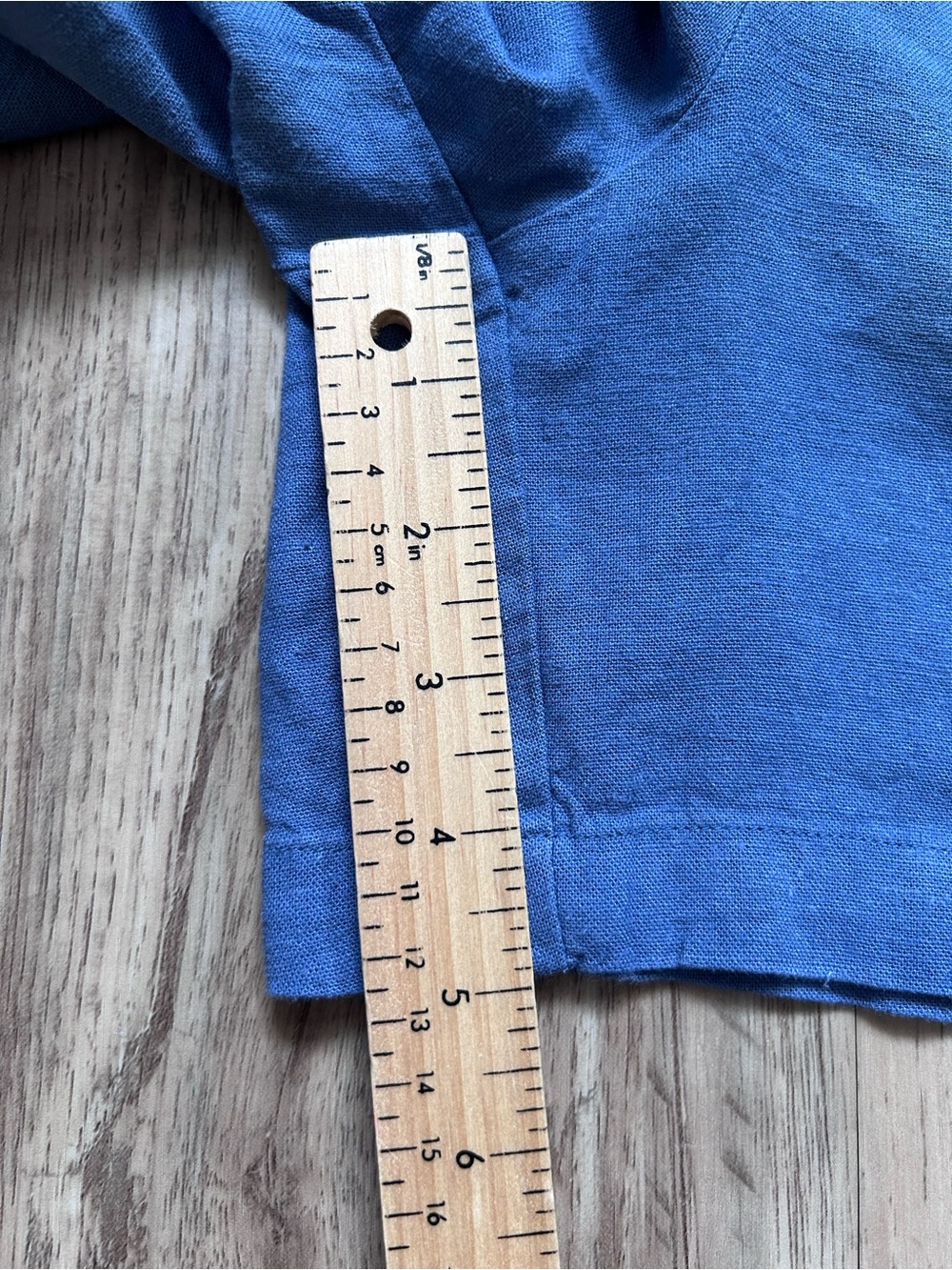 Linen blend Women’s Blue Casual Shorts summer beachy vacation beach breezy - Picture 4 of 5